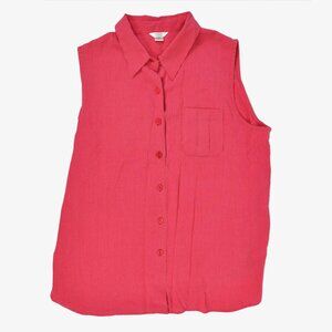 CHRISTOPHER & BANKS Sleeveless Gingham Top, XL